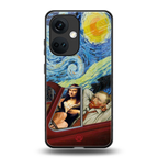 mona lisa x van gogh back phone cover | glass case for oneplus nord ce 3