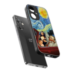 mona lisa x van gogh back phone cover | glass case for oneplus nord ce 3
