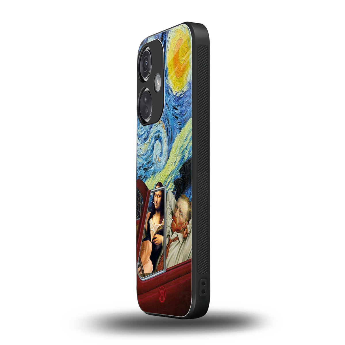 mona lisa x van gogh back phone cover | glass case for oneplus nord ce 3