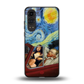 mona lisa x van gogh back phone cover | glass case for oneplus nord ce 4 lite