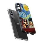 mona lisa x van gogh back phone cover | glass case for oneplus nord ce 4 lite