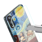 mona lisa x van gogh back phone cover | glass case for oneplus nord ce 4 lite