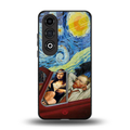 mona lisa x van gogh back phone cover | glass case for oneplus nord ce 4