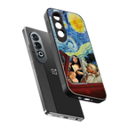 mona lisa x van gogh back phone cover | glass case for oneplus nord ce 4