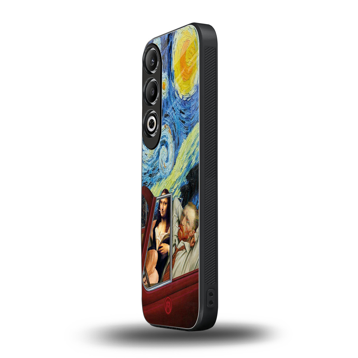 mona lisa x van gogh back phone cover | glass case for oneplus nord ce 4