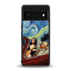 mona lisa x van gogh back phone cover | glass case for google pixel 6 pro