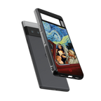 mona lisa x van gogh back phone cover | glass case for google pixel 6 pro