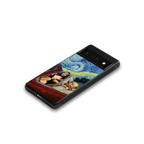 mona lisa x van gogh back phone cover | glass case for google pixel 6 pro