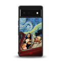 mona lisa x van gogh back phone cover | glass case for Google Pixel 6A