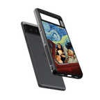 mona lisa x van gogh back phone cover | glass case for google pixel 6