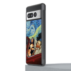 mona lisa x van gogh back phone cover | glass case for google pixel 7 pro