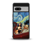 mona lisa x van gogh back phone cover | glass case for Google Pixel 7
