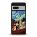mona lisa x van gogh back phone cover | glass case for Google Pixel 7A