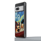 mona lisa x van gogh back phone cover | glass case for Google Pixel 7