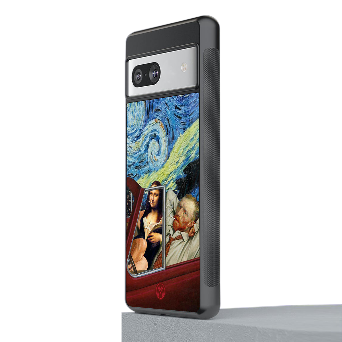 mona lisa x van gogh back phone cover | glass case for Google Pixel 7