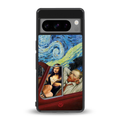 mona lisa x van gogh back phone cover | glass case for google pixel 8 pro
