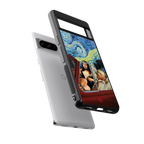 mona lisa x van gogh back phone cover | glass case for google pixel 8 pro