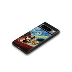 mona lisa x van gogh back phone cover | glass case for google pixel 8 pro
