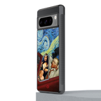 mona lisa x van gogh back phone cover | glass case for google pixel 8 pro