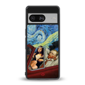 mona lisa x van gogh back phone cover | glass case for Google Pixel 8