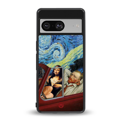 mona lisa x van gogh back phone cover | glass case for Google Pixel 8