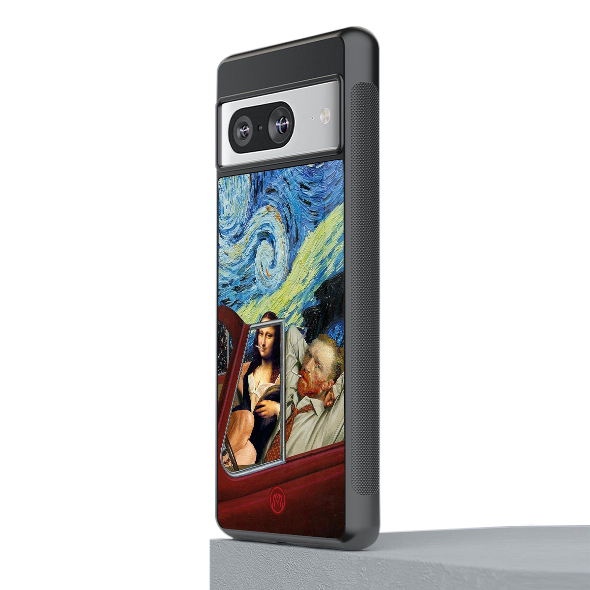 mona lisa x van gogh back phone cover | glass case for Google Pixel 8