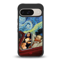 mona lisa x van gogh back phone cover | glass case for google pixel 9
