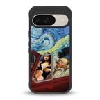 mona lisa x van gogh back phone cover | glass case for google pixel 9