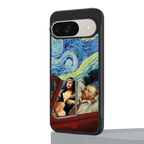 mona lisa x van gogh back phone cover | glass case for google pixel 9