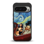 mona lisa x van gogh back phone cover | glass case for google pixel 9 pro xl