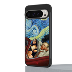 mona lisa x van gogh back phone cover | glass case for google pixel 9 pro xl