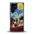 mona lisa x van gogh back phone cover | glass case for samsung galaxy s23 ultra