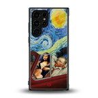 mona lisa x van gogh back phone cover | glass case for samsung galaxy s23 ultra