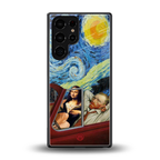 mona lisa x van gogh back phone cover | glass case for samsung galaxy s25 ultra