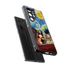 mona lisa x van gogh back phone cover | glass case for samsung galaxy s25 ultra