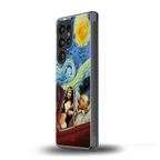 mona lisa x van gogh back phone cover | glass case for samsung galaxy s25 ultra