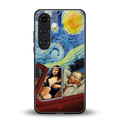 mona lisa x van gogh back phone cover | glass case for samsung galaxy s23 plus