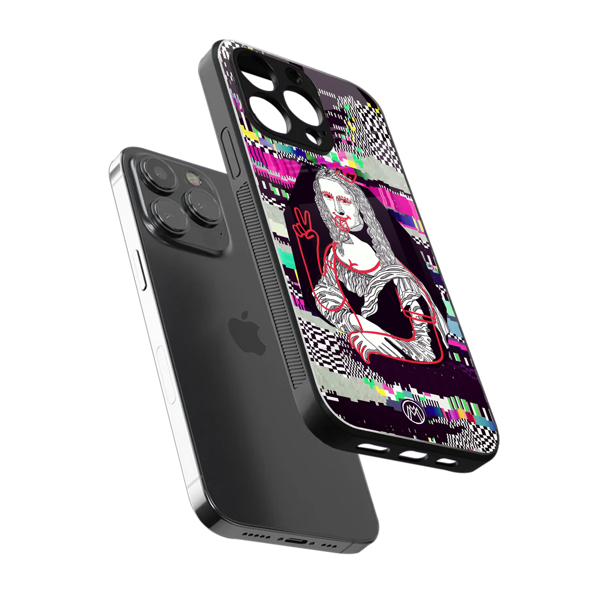 mona remix back phone cover | glass case for iphone 13 pro max