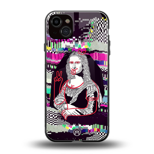mona remix back phone cover | glass case for iphone 15 plus
