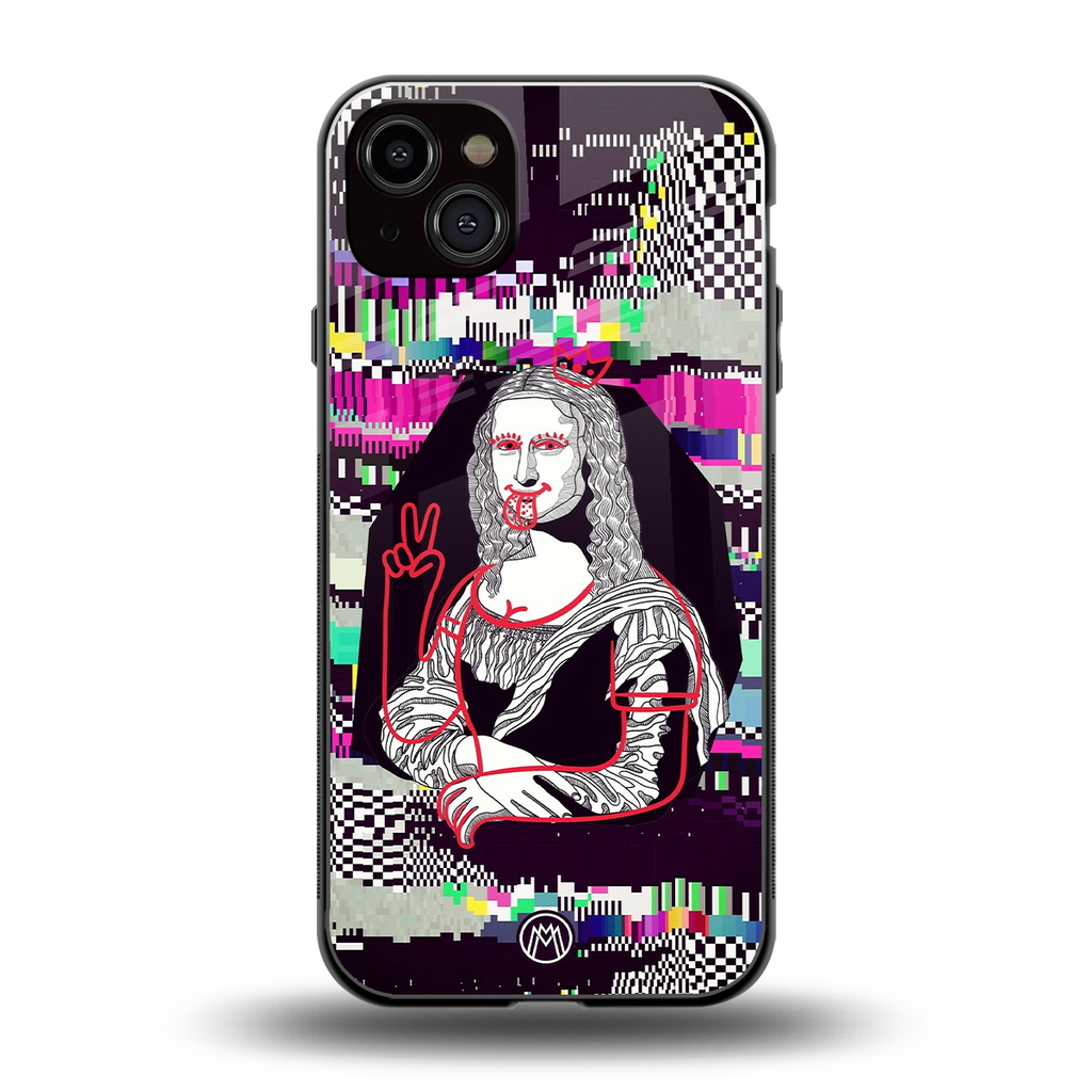 mona remix back phone cover | glass case for iphone 14 plus
