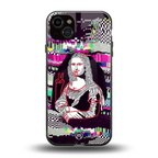 mona remix back phone cover | glass case for iphone 14 plus