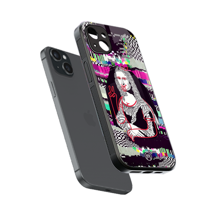 mona remix back phone cover | glass case for iphone 15 plus