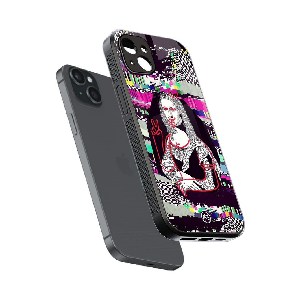 mona remix back phone cover | glass case for iphone 14 plus
