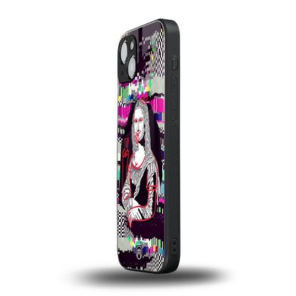 mona remix back phone cover | glass case for iphone 15 plus