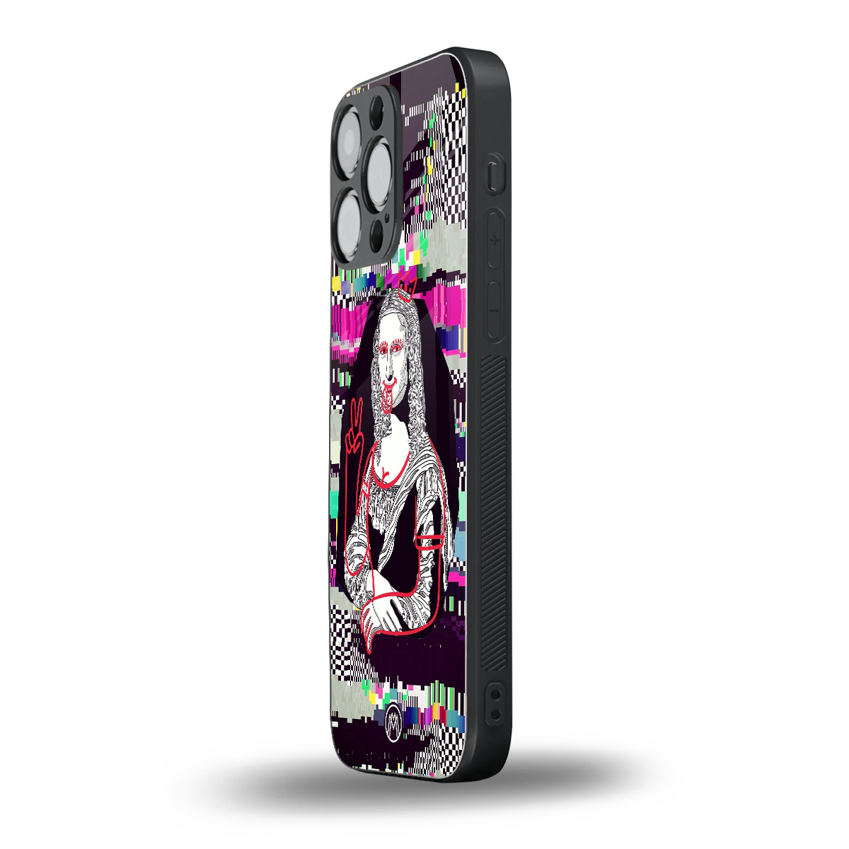 mona remix back phone cover | glass case for iphone 15 pro max