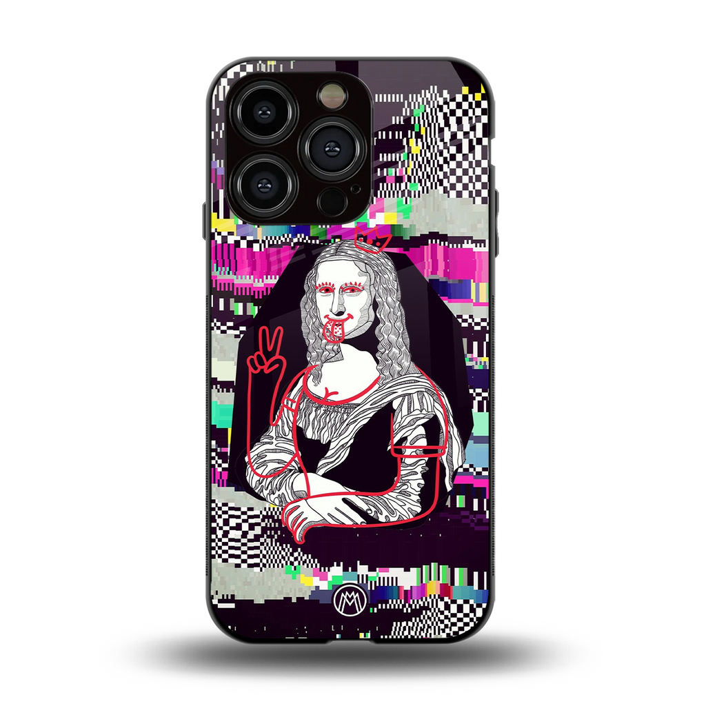 mona remix back phone cover | glass case for iphone 14 pro