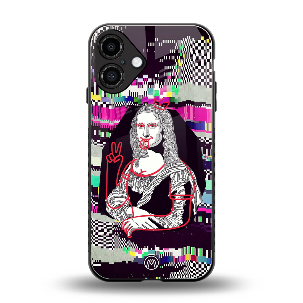 mona remix back phone cover | glass case for iphone 16 plus