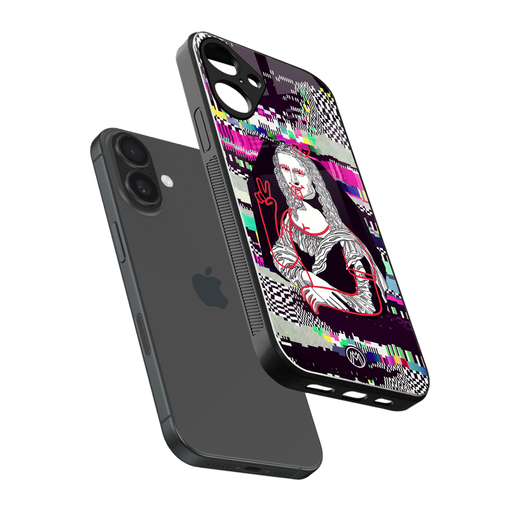 mona remix back phone cover | glass case for iphone 16 plus