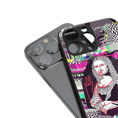 mona remix back phone cover | glass case for iphone 14 pro max