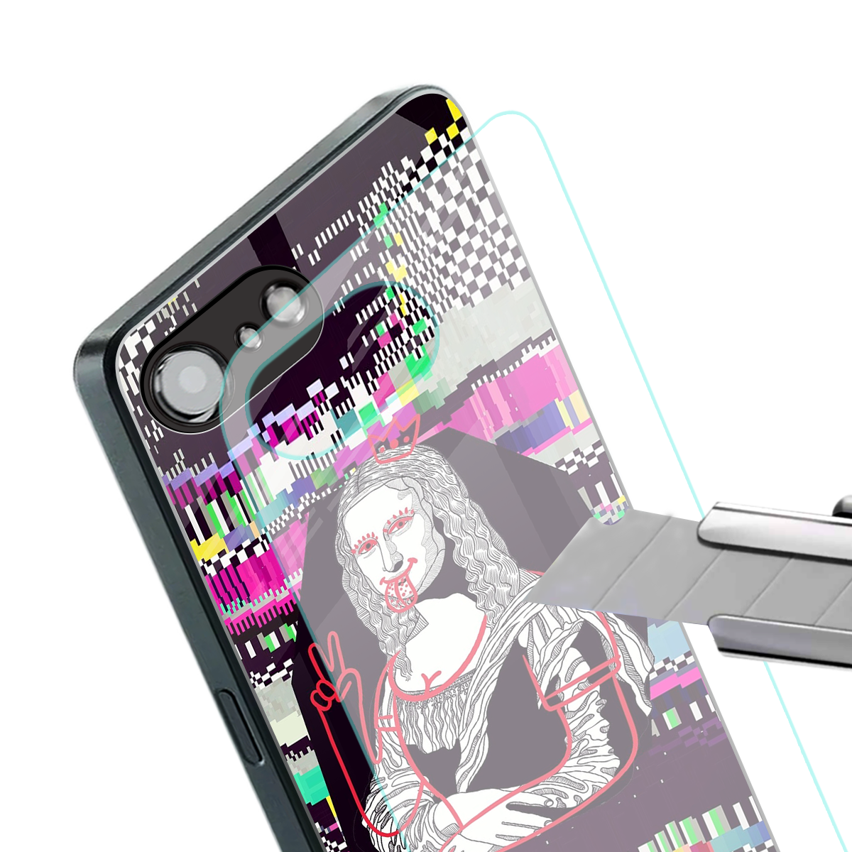 mona remix back phone cover | glass case for iphone 16e